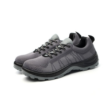 Low Price Anti Slip PU Grey Fashion Breathable Sport Men Safety Shoes